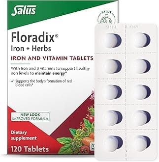 Iron Tablets - Iron Supplement with B Vitamins, Folic Acid, Vitamin C & More - Energy Support - Vegetarian & Gluten-Free - 120 Tablets (120 Servings)