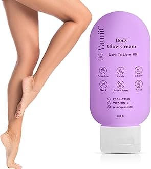 VauriiC Inner Thighs Glow Cream 100 gms to Reduce Dark Spots on Inner Thighs, Underarms, Elbows, Neck, Ankle, Knuckles & Knees | Improves Skin Tone | for Men & Women