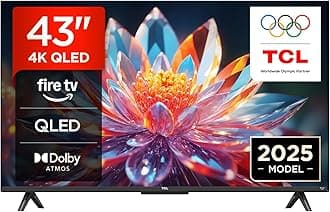 43T6C-UK 43 Inch QLED 4K HDR TV, Fire TV (Smart TV with Dolby Vision & Atmos, HDR10+, Press & Ask Alexa, 2025 Model)