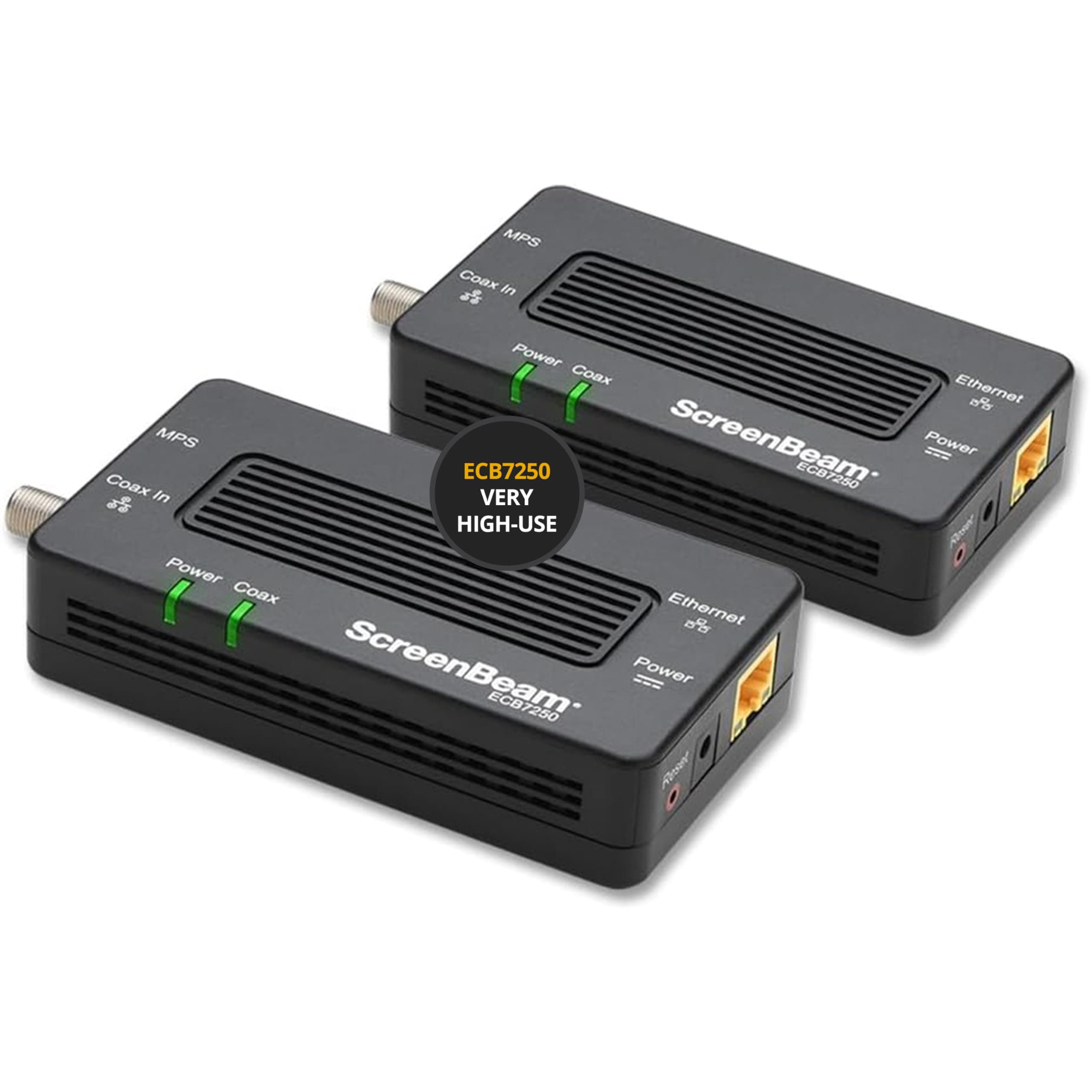 Bonded MoCA 2.5 Network Adapter for Highest Speed Internet, Ethernet Over Coax - Starter Kit (Model: ECB7250K02)