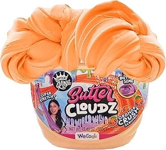 COMPOUND KINGS Butter Cloudz Compound Bucket for Grils & Boys | Sensory Toys | Non-Toxic & Non-Sticky | Stress Relieving Tactile | (Orange Crush)