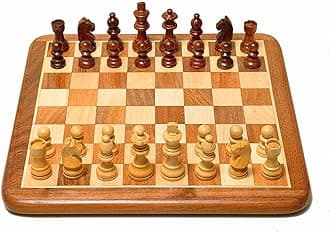 - PALM ROYAL HANDICRAFTS 14x14 inches Non-Magnetic Flat Wooden Chess Board Set with 32 Chessmen for Kids and Adults Storage Bag Available 14 x 14 Inches