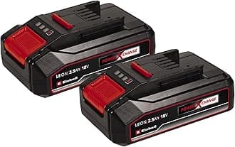 EinhellOriginal PXC Twin Pack 2.5 Ah Power X-Change Battery (Li-Ion, 18 V, 2 x 2.5 Ah Batteries, Universal for All PXC Devices, Proactive Battery Management, Adapted Charge Cycles