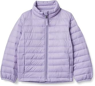Amazon Essentials Girl's Lightweight Water-Resistant Packable Mock Puffer Jacket
