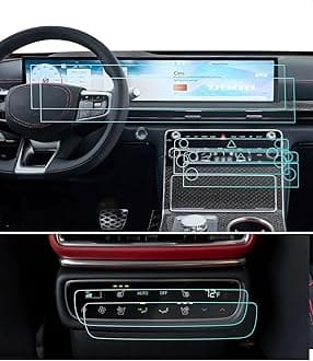 BIXUAN (8PCS For Genesis 2025-2026 GV80/G80 & 2026 GV70/GV60 Screen Protector 27Inch Navi*2+AC*2+Rear AC*4 Touchscreen Nano Film, 2026 GV80/G80/GV70/GV60 Accessories Anti-Fingerprints