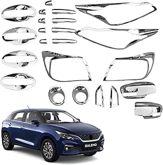 Car Chrome Combo Exterior Accessories Kit for Maruti Baleno (2022 - Present)