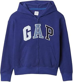 boys Logo Hoodie Hooded Full Zip Sweatshirt