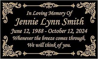 Beautifully Engraved Plaque, Plate, Name Plate in Black and Gold - 4.5" x 2.5" and More Sizes