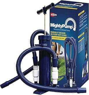 Mighty Pump 97795 Hand Operated A/C Condensate Pump, Easy Application, Lightweight & Heavy Duty PVC, Clears Slime, Mold, and Dirt, Easy Application, HVAC