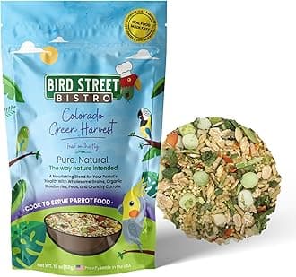 Parrot Food for Parakeets & Cockatiels - Colorado Green Harvest - 18 oz - Cooks in 3-15 min, Natural & Grains, Fruits & Vegetables - USA Made