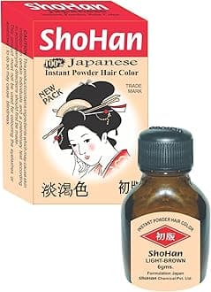 Gentle ShoHan Japanese Hair Dye Hair Color to Reduce Hair Loss (Color :-Light Brown) Pack of 6 (36gram)