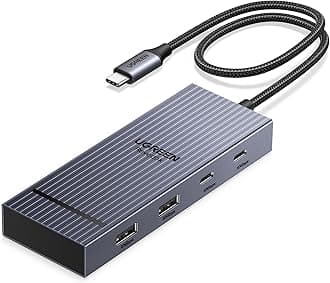 UGREEN 7 in 1 Revodok Pro USB C Docking Station, 2*HDMI Output USB C Hub, 4K@60Hz HDMI Output, 2*USB A & C, 10Gbps High-Speed Data Transfer, 100W PD Fast Charging, Compatible with MacBook Air/Pro