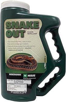 Nisus Snake Out Snake Repellent, Biodegradable, Safe for Pets and Children, Easy Application for Yards, Gardens, and Sheds, 4 lbs