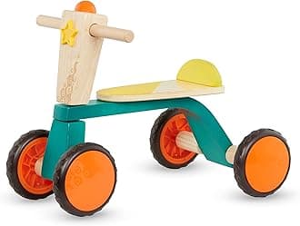 B. toys – Wooden Toddler Bike – Balance Toys for Toddlers – Push & Ride Bike – Four Wheels – Smooth Rider – 18 Months +