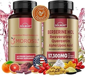 All in One Metabolism Bundle - Morosil & Berberine Complex with Resveratrol Quercetin Alpha Lipoic Acid - Antioxidant, Vitality, Wellness Support - Non-GMO, Gluten-Free, Vegan Supplement