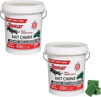 with Bromethalin Bait Chunx Pail, Rat and Mice Control for Agricultural Use and Professional Applicators, 4 lbs. 2-Pack