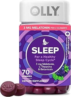 Sleep Gummy, 3 mg Melatonin, L-Theanine, Chamomile, Lemon Balm, Sleep Aid, Blackberry - 70 Count