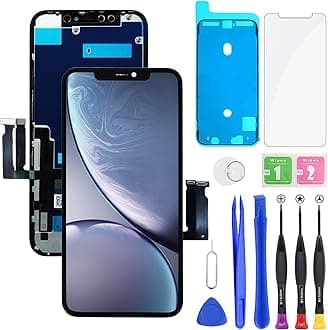 for iPhone XR LCD Display FHD Screen Replacement 3D Touch Digitizer Frame Full Assembly with Repair Tools Kit for 6.1 inch A1984, A2105, A2106, A2108+Waterproof Adhesive+Screen Protector