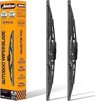 AUTOBOO 15"+15" Wiper Blades Replacement for Jeep Wrangler Front Windshield wipers 2007-2017- Original Factory Quality (Pack of 2)