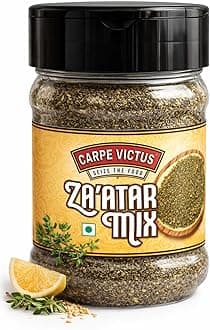 Carpe Victus Za’atar Mix | Zataar | Zaatar | Authentic Middle Eastern Spice Blend | Perfect for Olive Oil Dip, Flatbreads, Salads & Roasted Vegetables | Aromatic Herbal Seasoning for Sweet & Savory Dishes (50gm)