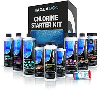 Hot Tub Chemicals Starter Kit - Chlorine Spa Starter Kit Chemicals for Hot Tub - Convenient Hot Tub Starter Kit & ph Control Kit - Effective Chlorine pH Balancer & Inflatable Hot Tub Chemical Kit