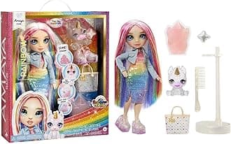 Fashion Doll with Slime & Pet - Amaya (Rainbow Colours) - 28 cm Shimmering Doll with Glitter Slime, Magic Pet and Fashion Accessories - Children's Toy - 4-12 Years