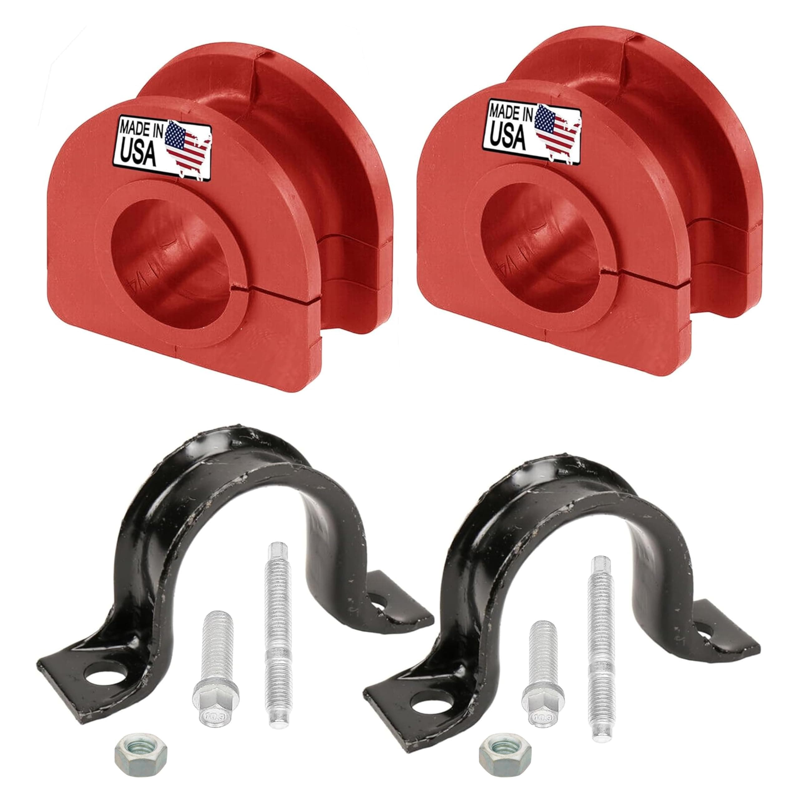 PAIR Front Sway Bar CODE RED Bushing Kit FITS Avalanche, Suburban, Escalade, Savana, Sierra, Silverado, Tahoe,Yukon, 1968-2020 Bushings Made In USA, 33MM Stabilizer Bar, K6439 928-565