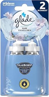 Glade Sense & Spray Air Freshener Refill, Motion Activated Automatic Room Spray and Odour Eliminator for Home, Clean Linen, Duo Pack (2 x 18ml)