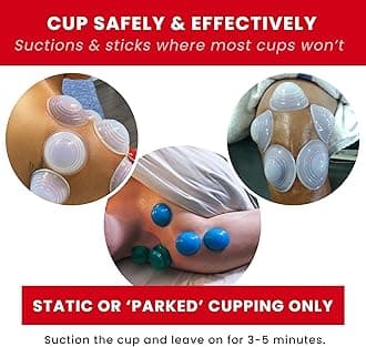 LURE Home Spa - Ionic Energy Cupping Therapy Set: 10 Silicone Cups - Best for Static Cupping, Foot and Hand Reflexology, Arthritis, Muscle & Joint Pain, Shoulders, Back, Knees