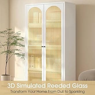 Coavas Window Privacy Film Reeded Glass, Frosted 3D Fluted Glass Window Cling, Adhesive Vinyl Decorative Door Stickers for Bathroom Home Sun Blocking, 35.4 x 78.7 Inch