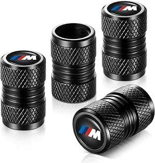 Tire Valve Stem Caps, Compatible with BMW M Series Stem Cap Universal Car Air Cover Car Accessories for Cars, SUV, Truck, Motorcycles 4pcs （Black）