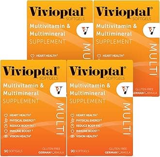 Vivioptal Multi, 90 Softgels (1 Year Supply), Multivitamin & Multimineral, Gluten Free, German Formula