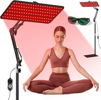 Red Light Therapy for Body and Face, 660nm 850nm 940nm Infrared Redlight-Therapy Lamp Device with Large Panel and Stable Stand at Home, Idea Gift for Women Wife Mom Sister Girlfriend (M)