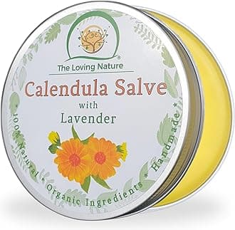 Moisturising Calendula Cream by The Loving Nature - After Sun, Natural Sunburn Relief, Lip Balm, Tattoo Aftercare Ointment - Cuts, Scrapes, Burns, Scars, Bruises, Insect Bites Salve (100ml)