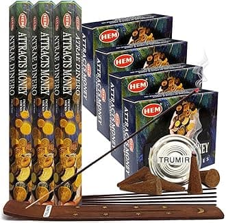 TRUMIRI Attracts Money Incense Sticks and Cone Incense Holder Variety Pack Bundle insence insense insienso