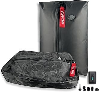 Airback Vacpack Vacuum Seal Bags for Clothing Travel - Space Saver Compression Packing Cubes with Pump - Waterproof Sealer Bags with Zipper (Large + Large)