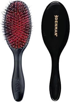 Boar Bristle Hair Brush – Smoothing & Shine Enhancing for Slick Back Styles, Curl Defining & Detangling. Hairbrush with Natural Bristles for all Hair Types for Women & Men