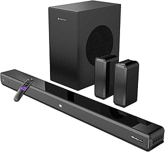- Juke BAR 9510WS PRO Dolby 5.1 Soundbar, Dolby Audio, 600 Watts, Wireless (Dual Rear Satellites & 6.5" Subwoofer), Triple Driver Soundbar, Bluetooth v5.1 | HDMI (ARC) | Optical | USB | AUX