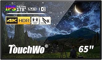 65 inch Interactive Touchscreen Monitor, Smart Board with 4K Display, Win-10 Electronic Whiteboard Touch Screen PC for Office and Classroom, Core i5 RAM 4G & ROM 128G