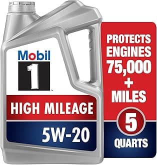 1 High Mileage Full Synthetic Motor Oil 5W-20, 5 Quart