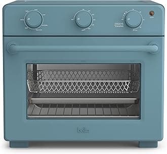 Air Fry Toaster Oven, 7 Preset Cooking Options, Dishwasher-Safe EverGood Coated Trays Included, 60-Minute Auto Shutoff w Audible Timer, Power Indicator Light, 1700 Watt, Surf