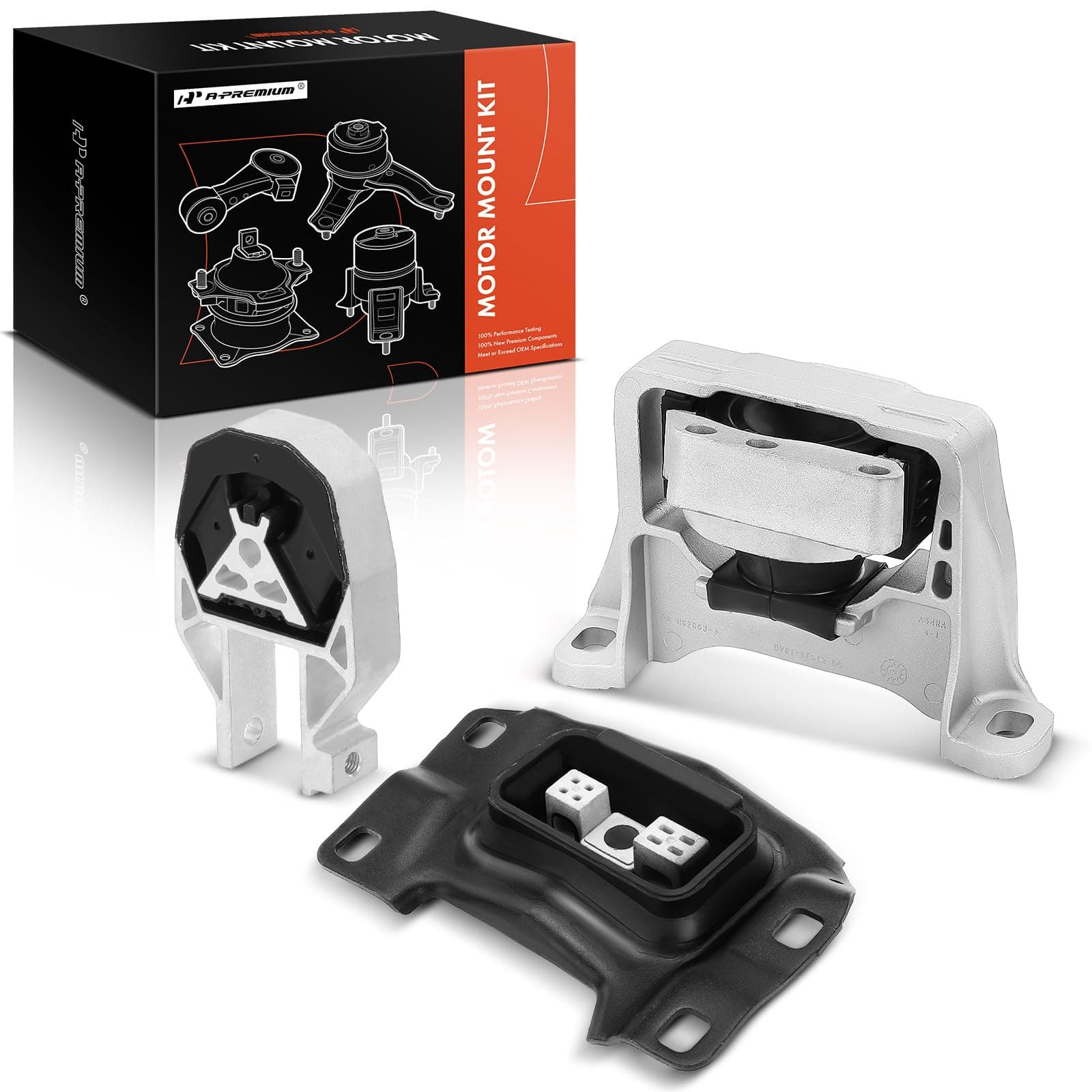 A-Premium 3PCS Engine Motor Mount and Transmission Mount Set Compatible with Ford 2013-2016 Escape, 2014-2021 Transit Connect, 2.0L 2.5L, Automatic Transmission, Replace# CV6Z6068A BV6Z6038A AV6Z6068A