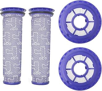 2 Pack Post Filters & 2 Pack Pre Filters Replacement for Dyson DC41 DC65 DC66 UP13 UP20 UP30 Animal, Multi Floor and Ball Vacuum Ball Animal 2 Ball Animal 3, Compare to Part 920769-01&920640-01