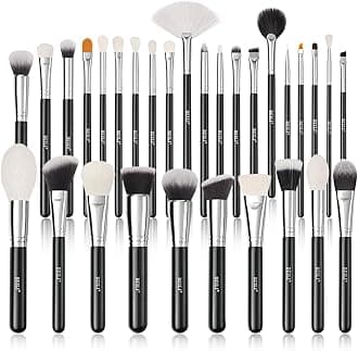 Makeup Brushes 30Pcs Professional Makeup Brush Set Natural-Synthetic Kabuki Foundation Face Powder Highlighter Contour Eye Shadow Eyebrow Eyeliner Make Up Brush Tools Kit (Classic Black)