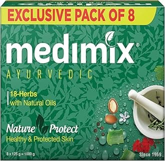 Ayurvedic Classic 18 Herbs Soap, 125 g (Pack of 8)