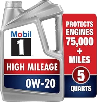 1 High Mileage Full Synthetic Motor Oil 0W-20, 5 Quart