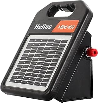 Andmon MINI400 20 Miles Solar Electric Fence Charger with Day/Night Mode 0.3J Output Energy Electric Fence Energizer