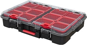 Keter Stack n' Roll Modular DIY Organiser, Removable Bins, Stackable, Lightweight, Durable, Water Resistant, Black
