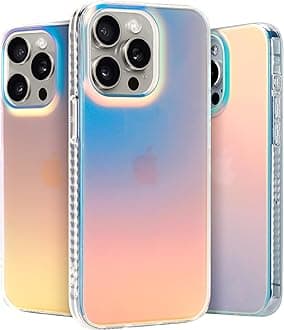 LONLI Hue - for iPhone 15 Pro Case - Iridescent [10FT Drop Protection] - Shockproof Cover with Color Changing Effect | Cute and Unique for Women, Girls and Men (2023)