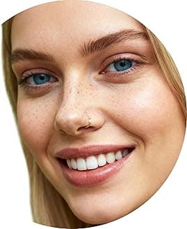 Gold Nose Ring - White Opal Thin Tiny 24 Gauge 7mm Nose Piercing Hoop - 14k Gold Filled Nose Rings For Women - Small Handmade Nose Jewelry Hoops - Gift Ready